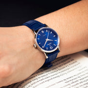 Festina Classic F20691/4 - cinturino in pelle blu - cassa acciaio - quadrante blu con indici argento - polso